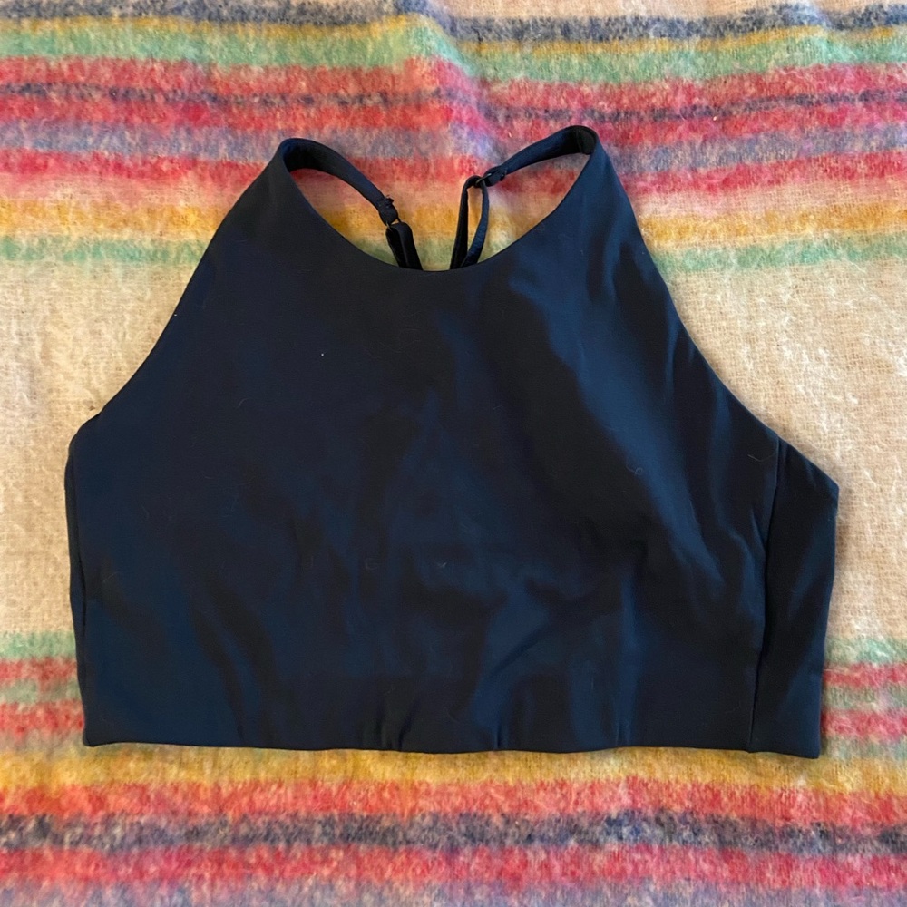 Girlfriend Collective sports bra, navy blue,